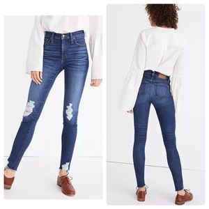 Madewell High Rise Skinny Destructed Edition Jeans